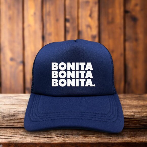 Daddy Yankee Bonita Mens Trucker Hat Navy Snapback Hip Hop Fuego Dembow Reggae - Picture 1 of 4